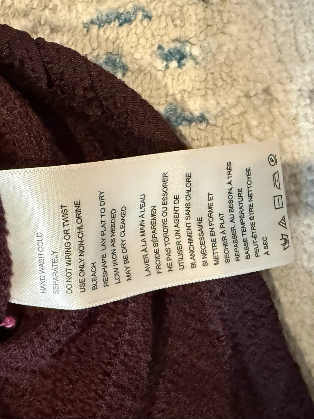 Free People Mauve Textured Bell Sleeve Top